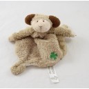 Doudou puppet ram HAPPY HORSE clover with 4 beige leaves 24 cm