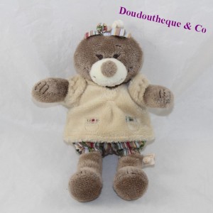 NOUKIE'S taupe doudou Emma, Paco and Aldo brown 18 cm