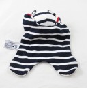 Flat doudou bear ARMOR LUX striped navy blue red red IFFIG 20 cm