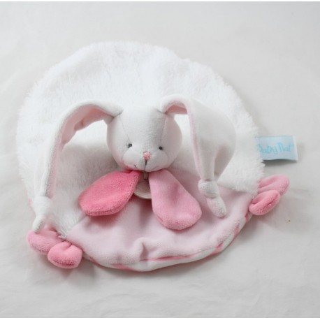 Baby NAT weiche flache Kaninchen BABY NAT' Die zarte Runde weiß rosa 24 cm
