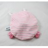 Bambino NAT morbido coniglio piatto BABY NAT' Il tenero rotondo bianco rosa 24 cm