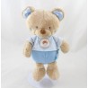 Teddy handkerchief bear TEX BABY blue Rocket Boy Carrefour 36 cm
