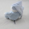 Kleiner Teddybär MAX - SAX blau Mond Streifen Carrefour 12 cm