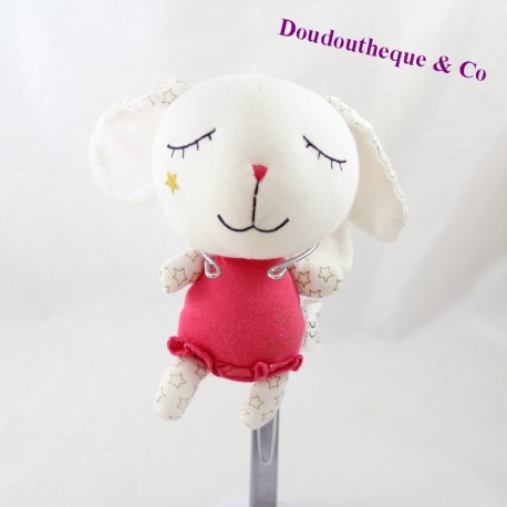 Doudou rabbit GRAIN OF BLÉ red angel wings 19 cm