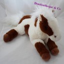 Peluche sonore cheval GIPSY blanc marron 37 cm