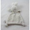 JeLLYCAT white flowery fabric rabbit soft towel 29 cm