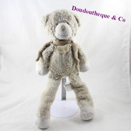 Doudou ours DOUDOU ET COMPAGNIE Bonbon taupe longues jambes 37 cm