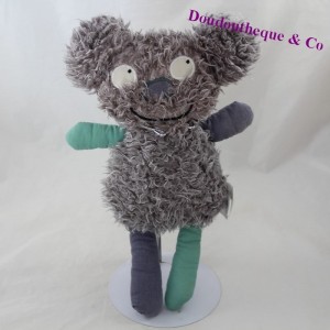 Doudou koala CADESS capelli lunghi grigi 30 cm