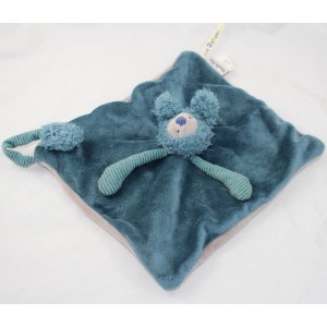 Doudou flat Baba koala MOULIN ROTY Les Zazous befestigt grau blaue Brustwarze 23 cm