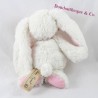 Rabbit LOUISE MANSEN white pink checkered knot 22 cm
