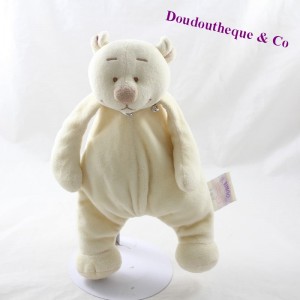 Doudou ours NOUKIE'S Tonton beige grelot 24 cm