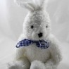 Kaninchen YVES ROCHER weiß Fliege weiß blau Fliesen 25 cm
