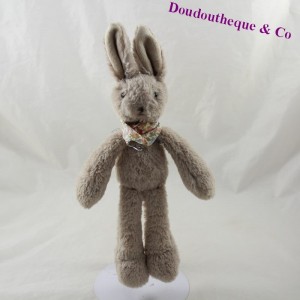 Doudou conejo JELLYCAT bandana florece con cuello gris beige 29 cm