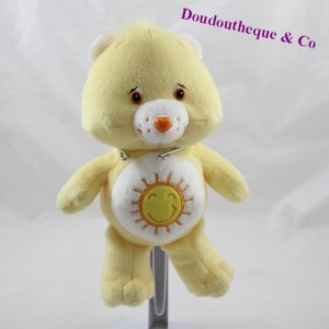 Peluche ours Grosjojo JEMINI Les Bisounours jaune soleil 22 cm