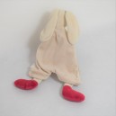 Doudou flat rabbit MOULIN ROTY LINVOSGES 123 red stripe rabbits