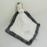 Doudou plat zebra ANIMAL BLANKET WITH RATTE Glocke grau grau gestreift