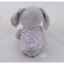 OBAIBI coniglio vestito triangoli rosa grigio 43 cm