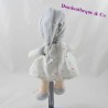 Doudou Puppe COROLLE weiß grau Kleid Sterne 25 cm