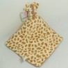 Doudou flat giraffe ANIMAL BLANKET WITH RATTE white and brown bell