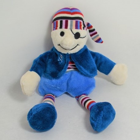 Peluche poupée pirate LIDL Best price London  2 tons bleus  29cm