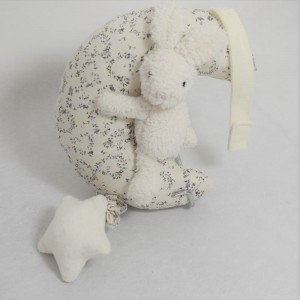 Peluche musicale  lapin JELLYCAT lune et étoile 19 cm