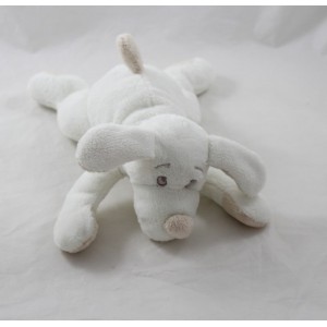 Doudou Fifi dog DIMPEL white beige lying 23 cm