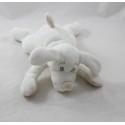 Doudou Fifi perro DIMPEL beige blanco acostado 23 cm