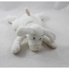 Doudou Fifi chien DIMPEL blanc beige couché 23 cm