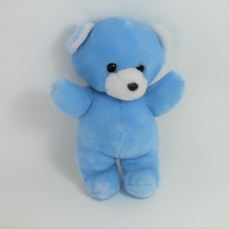 Teddy bear Teddy overalls blue gingham Bell 24 cm