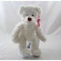 BEAR oso HARRODS cinta rosa blanca 26 cm
