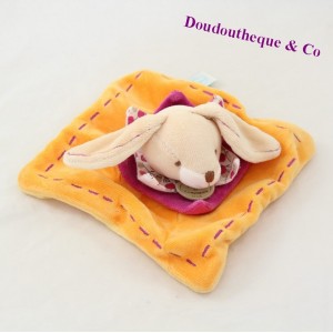 Mini coniglio bun piatto Martin DOUDOU E COMPAGNIE Les 'amigolos arancione 15 cm