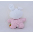 Duoudou rabbit NICOTOY My pink rabbit green white with polka dots flowers 21 cm