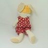 Doudou Kaninchen COROLLA flowery Orange rosa grün blau 24 cm