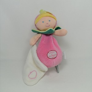 Doudou Taschentuch Puppe blond DOUDOU und Firma Les Demoiselles Cupcakes rosa DC2770 19 cm