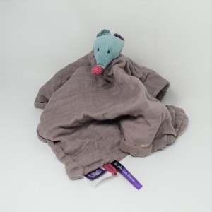 Doudou flache Maus lange MOULIN ROTY Les Jolis Pas Beaux gris und taupe