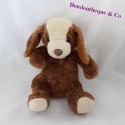 Perro marrón despellejado beige sentado 23 cm