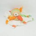 Doudou flat bear DOUDOU AND COMPANY green petals orange cap