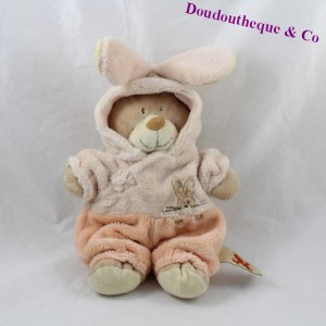 Peluche Ours NICOTOY lapin bleu 