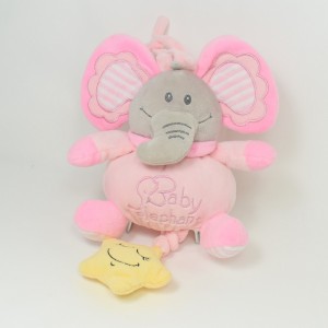 Peluche éléphant DODO D'AMOUR / MGM rose baby éléphant 20 cm