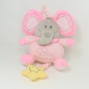 NATTOU Charlotte Elephant Cub - Pink Blue Pink Flowers 22 cm