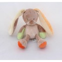 Doudou rattle rabbit NATTOU bell beige orange 16 cm