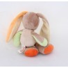 Doudou rattle rabbit NATTOU bell beige orange 16 cm