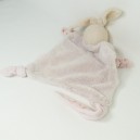 Doudou coniglio piatto KALOO Lilirose fima rosa cravatte 22 cm