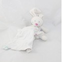 Doudou handkerchief rabbit SUCRE D'ORGE white cashew star cloud 22 cm