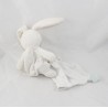 Doudou fazzoletto coniglio SUCRE D'ORGE bianco anacardi nuvola 22 cm