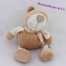 Doudou ours CREDIT AGRICOLE Healthy Green beige 32 cm