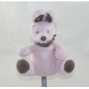 Peluche my friend Teddy rabbit NICOTOY SIMBA TOYS pink brown bandana 18 cm