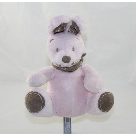 Peluche my friend Teddy rabbit NICOTOY SIMBA TOYS pink brown bandana 18 cm