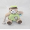 Doudou bear BABY NAT' Luminescent green brown star puppet 19 cm