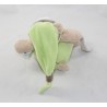 Oso Doudou BABY NAT' Títeres estrella marrón verde centelleante 19 cm